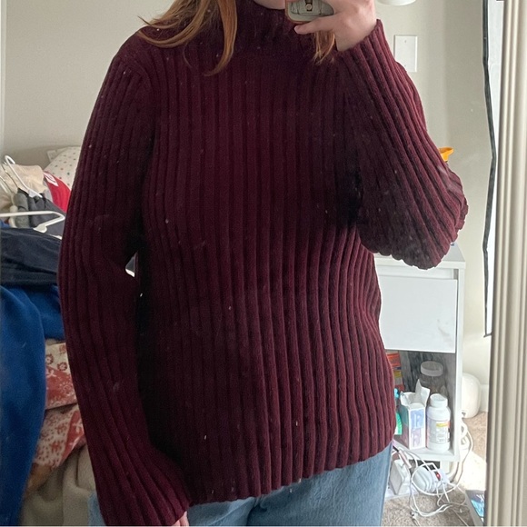 Express Ribbed Turtleneck Sweater - Picture 2 of 3